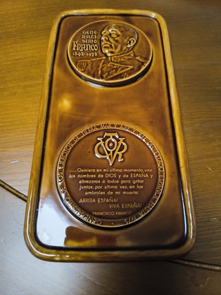 Placa cerámica Francisco Franco