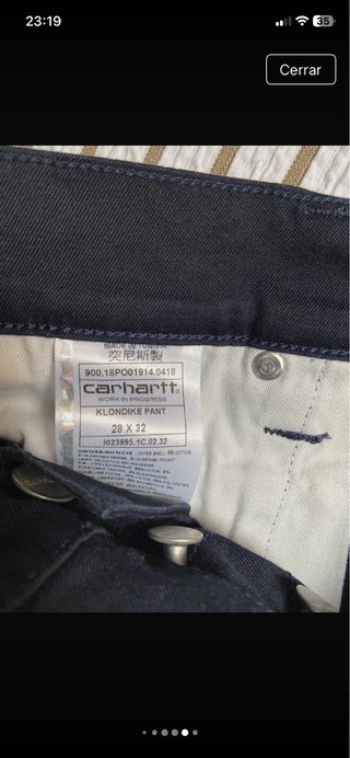 Pantalón Carhartt WIP 28/32 Azul Marino