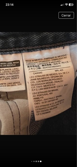 Pantalón Carhartt WIP 28/32 Azul Marino