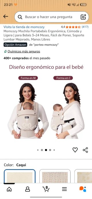 Mochila Portabebés Momcozy
