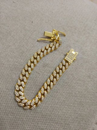 Bracciale tennis oro e zirconi