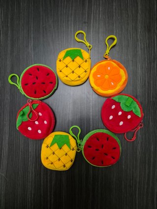 Monederos Llavero Frutas Hechos a Mano