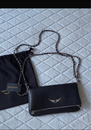 Zadig & Voltaire Bolso Negro con Cadena