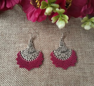Pendientes Boho Macramé Hechos a Mano + regalo