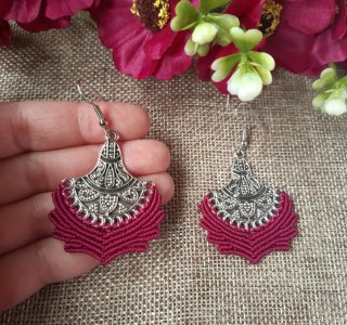 Pendientes Boho Macramé Hechos a Mano + regalo