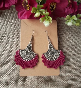 Pendientes Boho Macramé Hechos a Mano + regalo