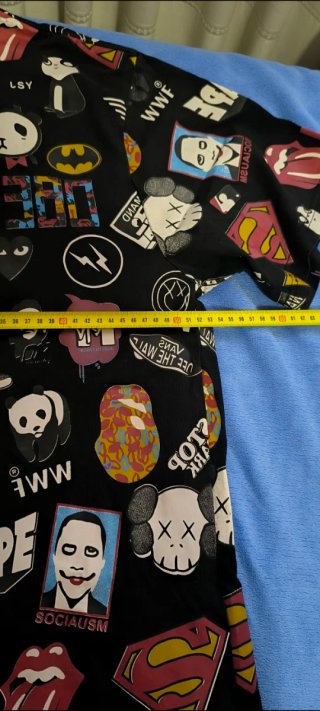 Camiseta Rhude Negra Estampada XXL