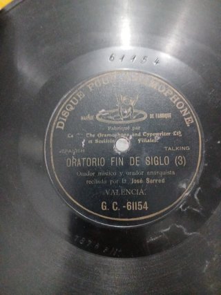 2 Discos Pizarra 78rpm Oratorio Fin de Siglo