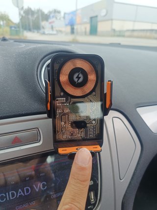 Suporte Carro Magnético c/ Carregamento Sem Fio