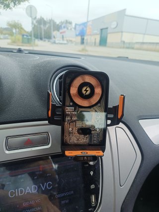 Suporte Carro Magnético c/ Carregamento Sem Fio