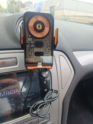 Suporte Carro Magnético c/ Carregamento Sem Fio