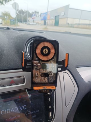 Suporte Carro Magnético c/ Carregamento Sem Fio