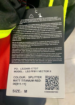 Casco Moto LS2 FF811 Vector II Nuevo