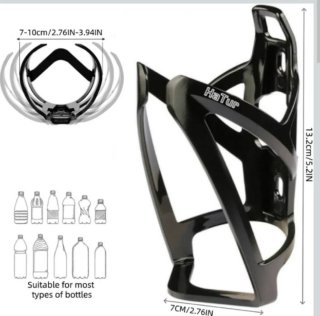 Porta botellas bici negro + herramientas