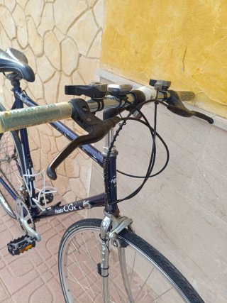 Bicicleta Clásica Carreras Fixie Azul