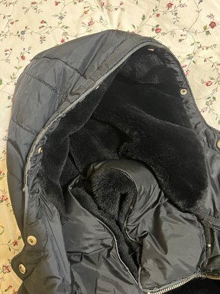 Abrigo acolchado Zara negro con forro
