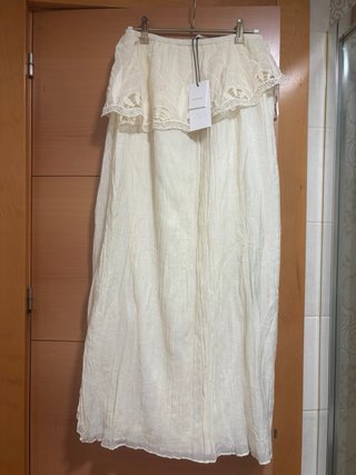 Falda Zara Beige Talla Única