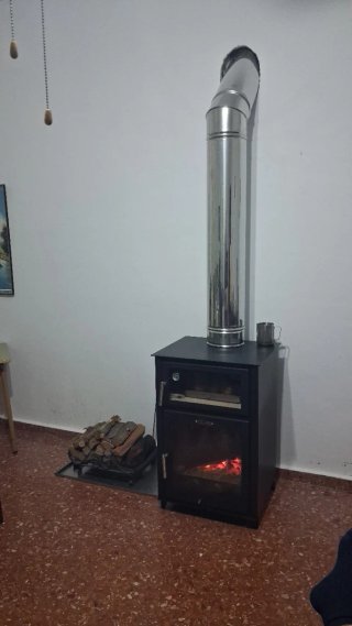 Chimenea Fogaris con Horno y Puertas Cristal