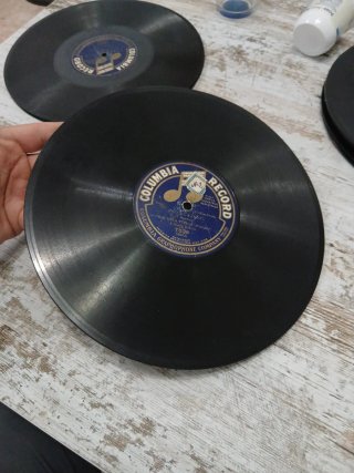 3 Discos pizarra 78rpm Columbia Tango Pacho