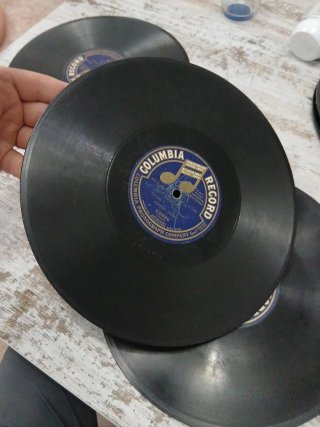 3 Discos pizarra 78rpm Columbia Tango Pacho
