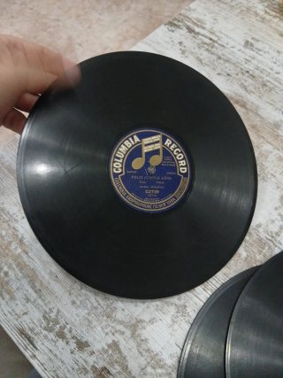 3 Discos pizarra 78rpm Columbia Tango Pacho