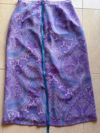 Falda midi vintage años 70  "paisley"