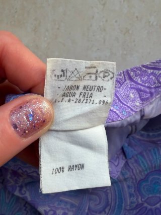 Falda midi vintage años 70  "paisley"