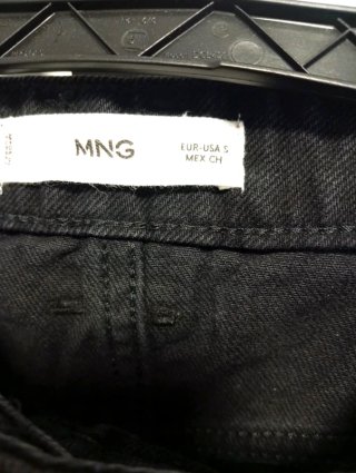 Falda vaquera larga negra Mango Talla S