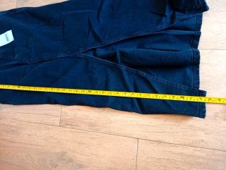 Falda vaquera larga negra Mango Talla S