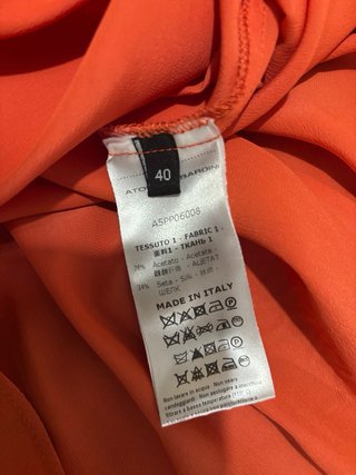 Camicia/Blusa Atos Lombardini Arancione Misto Seta