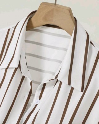 Elegante Conjunto Blusa Rayas y Pantalón Corto !!