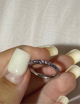 Anello Marlù Acciaio Inox Taglia 10 Viola.