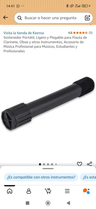 Sostenedor Portátil Flauta Ligero Plegable