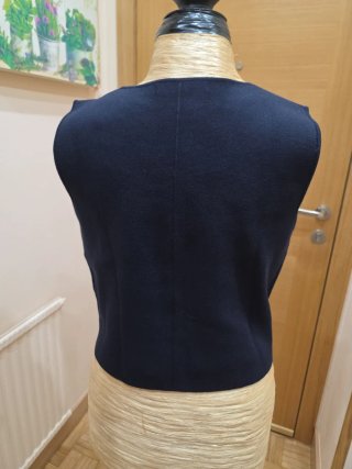 Chaleco de punto azul talla M