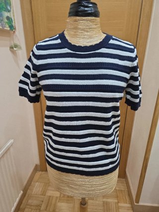 Chaleco de punto azul talla M