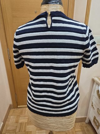 Chaleco de punto azul talla M