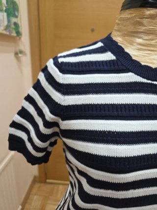 Chaleco de punto azul talla M