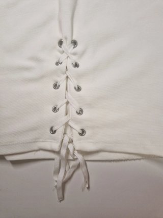 Crop top blanco Stradivarius