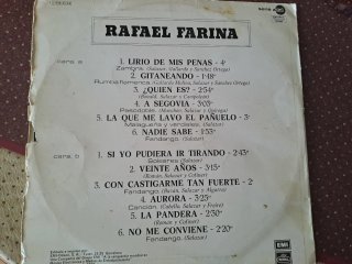 Disco Vinilo Rafael Farina Regal EMI