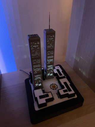 Maqueta WTC Torres Gemelas Iluminadas