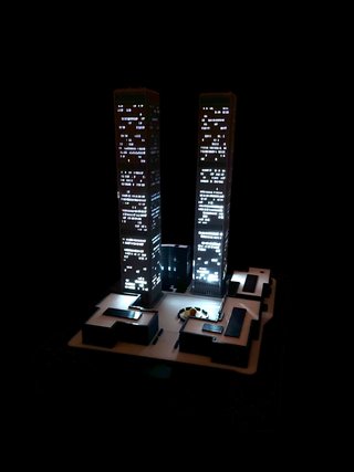Maqueta WTC Torres Gemelas Iluminadas