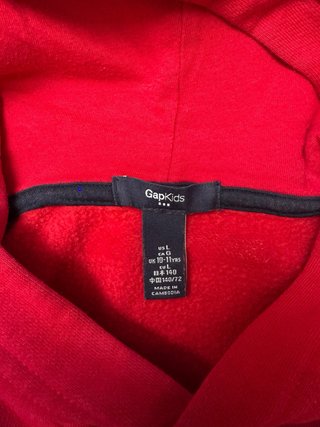 Sudadera Gap Roja con Logo Azul Marino