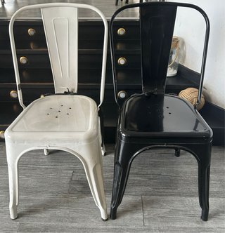 Sillas Torix Metal Negro y Blanco, 18€ unidad
