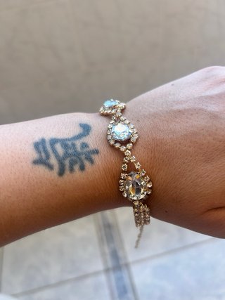 Bracciale donna oro con pietre blu