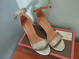 Sandalias fiesta tacón ancho Talla 37