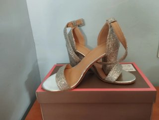 Sandalias fiesta tacón ancho Talla 37
