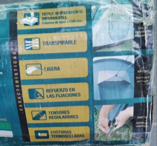 Tienda campaña 4pl: 4,10m larga + 1,70m alta! 9kg