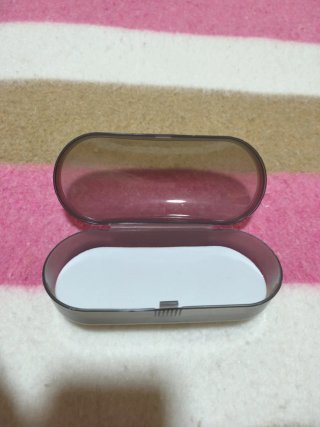 Funda para gafas gris y rosa