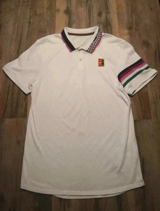 Polo Nike Tenis Multicolor Blanco