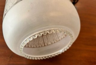 Lámpara cocina vintage cristal y metal